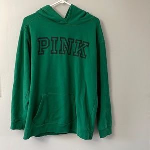 Green PINK hooded sweatshirt